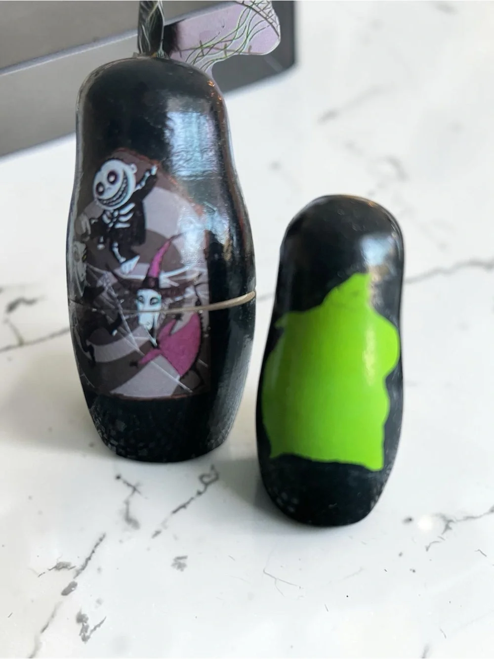Vintage NECA Nightmare before Christmas  5 piece wooden nesting dolls